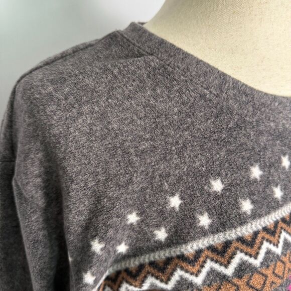 Cuddl Duds Aztec Stars, Women's Size Large, Long Sleeve, Fleece Cozy Shirt 2/$15 - Picture 4 of 9